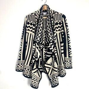 Bar III Geometric Open Front Cardigan